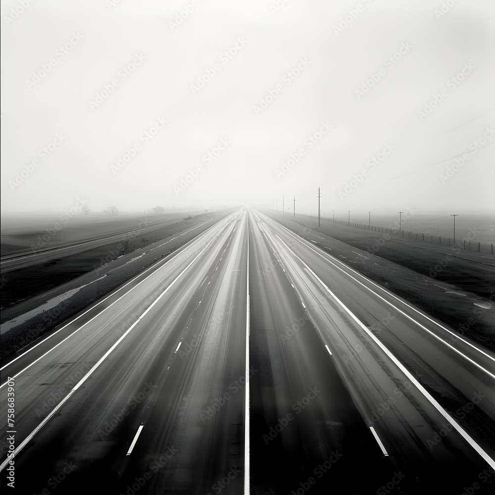 Obraz premium Epic Highway Generative AI
