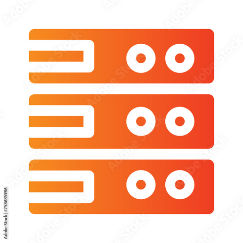 archives flat gradient icon