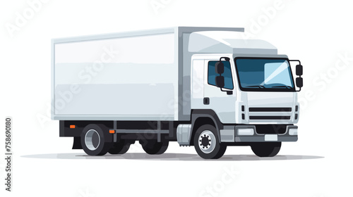 Delivery Truck vector flat emoticon. Isolated Truck