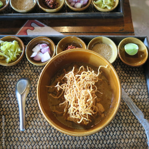 Khao Soi, a noodle dish, specialty in Chiang Mai, northern Thailand