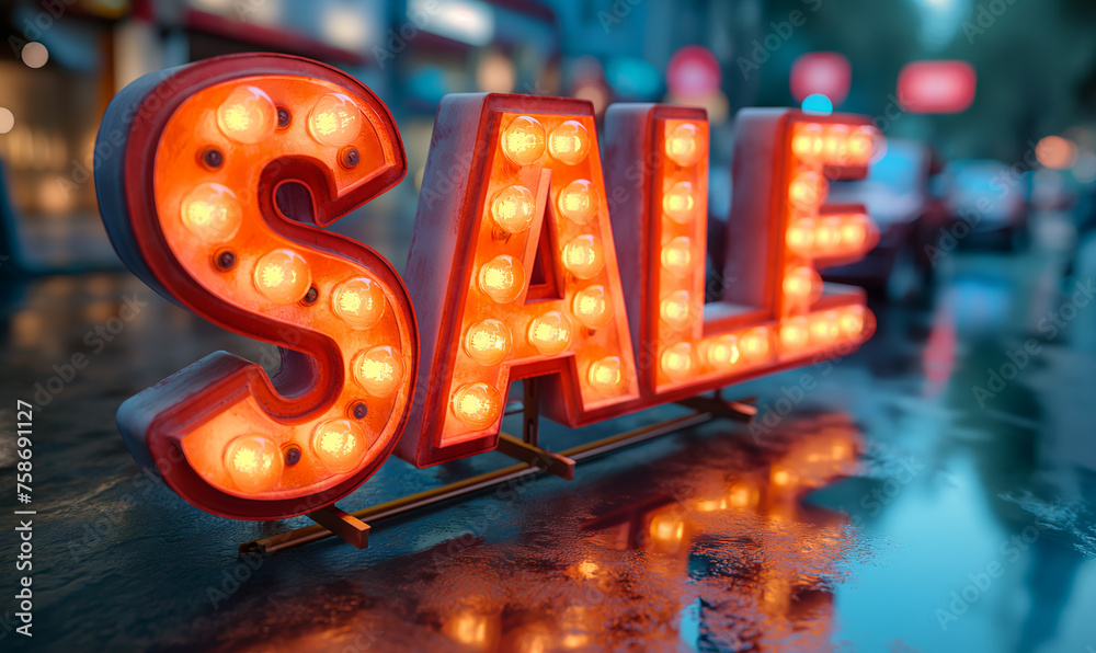 Sale announcement text sign Sale announcement text sign