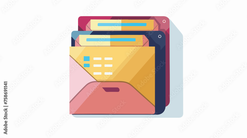 Flat folder icon Computing  Data and information