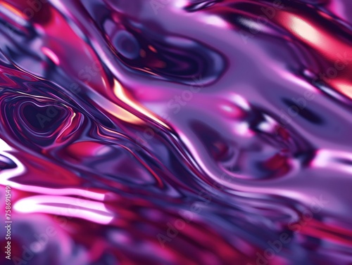Vibrant abstract background with smooth liquid wave patterns in a blend of pink and blue colors creating a dynamic and fluid visual effect.