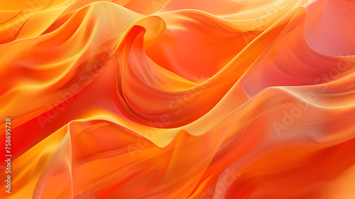 Abstract Red and Orange Wave Background, Red and yellow background of abstract warm curves