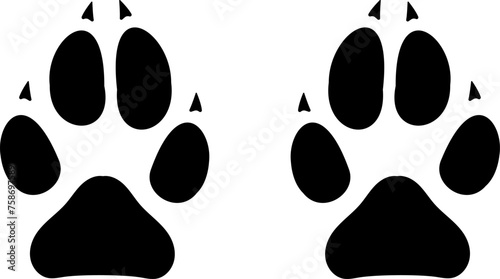 Paw print icons vector image