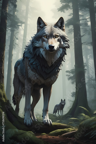 wolves in the woods