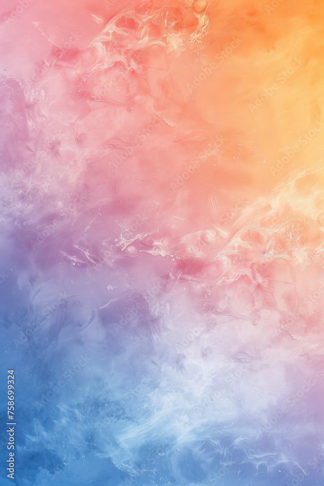 Fototapeta premium Abstract vibrant pastel pink peach fuzz and very peri pantone purple gradient background. Texture flowing from pastel pink to purple, evoking a sense of calmness and serenity in the viewer's mind