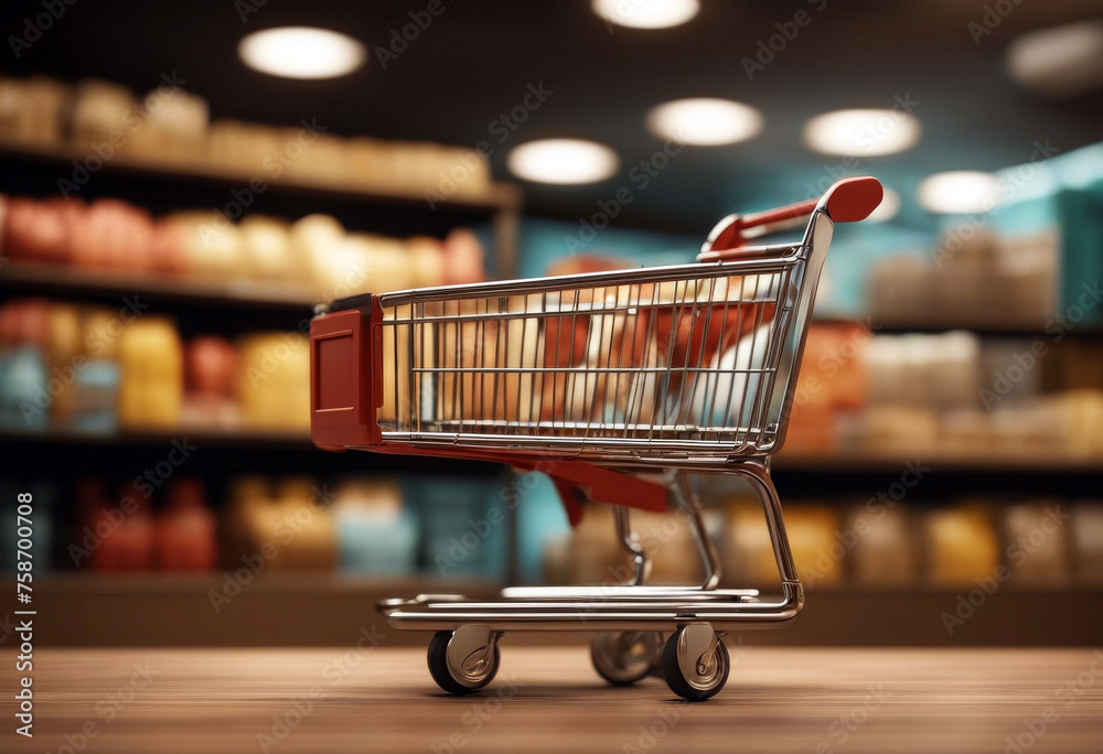 clipping podium cart shopping path3d conceptwith shopping rendering trolley poduim confetti discount showcase e-business technology shopping promotion present advertising template banner metal