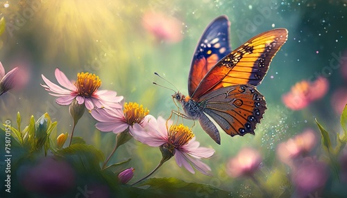 butterfly on a flower © Dorothy Art