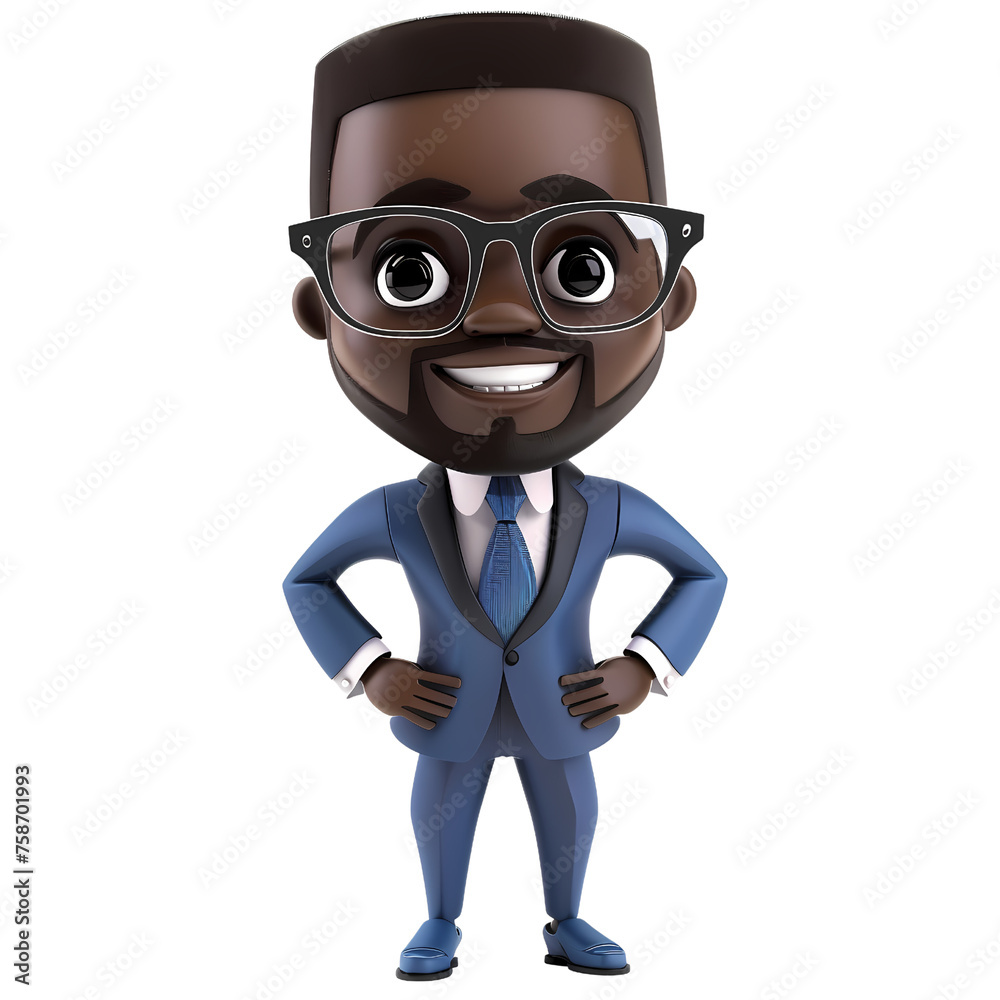 cartoon, 3d, business, illustration, businessman, character, vector, people