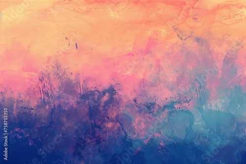 Abstract vibrant pastel pink peach fuzz and very peri pantone purple gradient background. Texture flowing from pastel pink to purple, evoking a sense of calmness and serenity in the viewer's mind © MiniMaxi