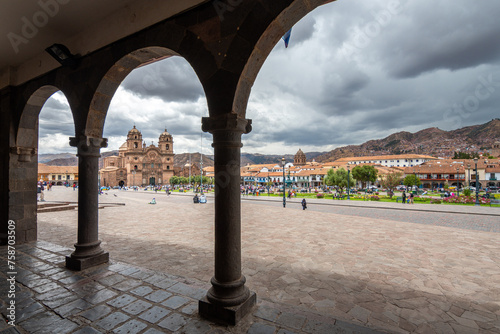 street view of cusco inka town, peru  © jon_chica