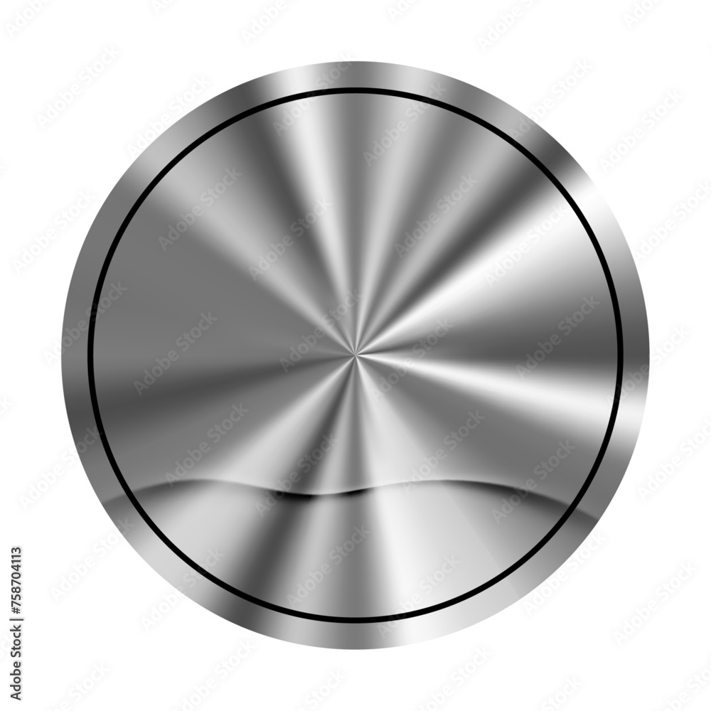 Silver metal sticker as seal, star icon for badges, labels, and tags. Flat vector illustration isolated on white background. Silver metal sticker as seal, star icon for badges, labels, and tags. Flat vector illustration isolated on white background.
