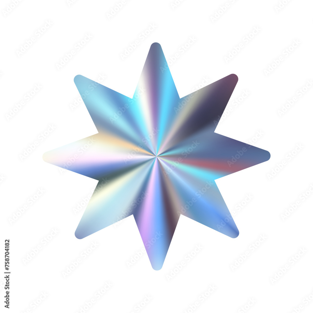 Metallic gradient blending silver, , and pink hues in hologram texture. Flat vector illustration isolated on white background. Metallic gradient blending silver, , and pink hues in hologram texture. Flat vector illustration isolated on white background.