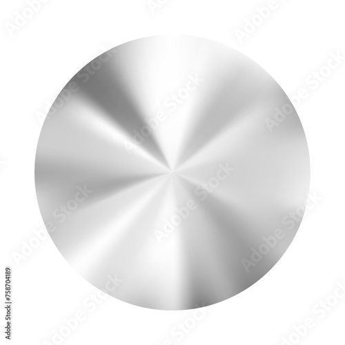 Silver foil texture on paper, showcasing glossy metal background with lustrous shine. Flat vector illustration isolated on white background.