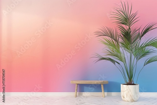 Abstract vibrant pastel pink peach fuzz and very peri pantone purple gradient background. Texture flowing from pastel pink to purple, evoking a sense of calmness and serenity in the viewer's mind