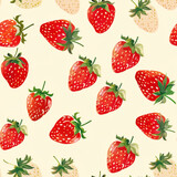 Seamless background with strawberries 