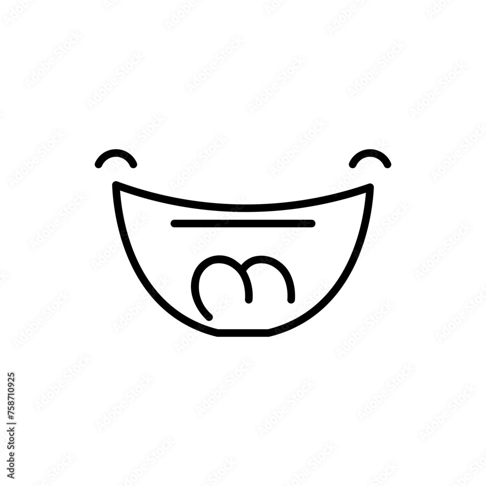 laugh line icon laugh line icon