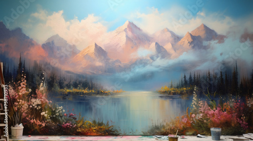 Oil Painting Background For Designer . 