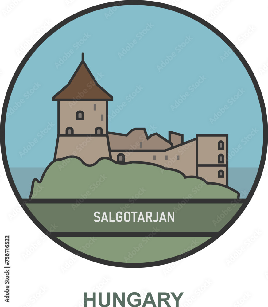 Obraz premium Salgotarjan. Cities and towns in Hungary