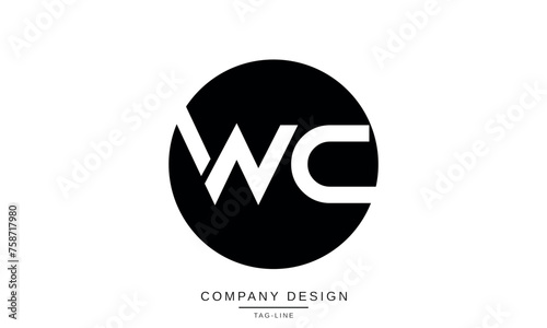 WC, CW Abstract Letters Logo Monogram Design Icon Font