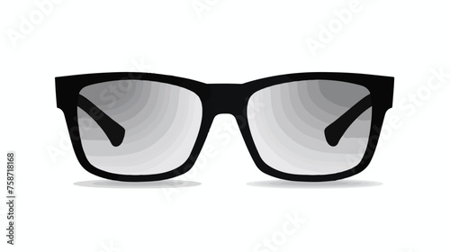 Black glasses icon. vector glasses black flat vector