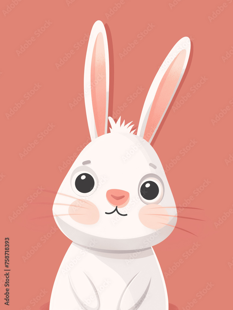 Cute Easter Rabbit Cartoon for Greeting Cards Cute Easter Rabbit Cartoon for Greeting Cards
