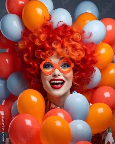  joyful clown woman.