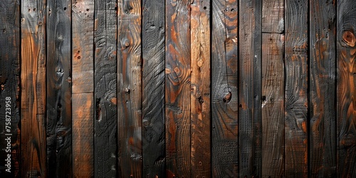 Dark wooden plank texture creating a rich and sophisticated backdrop with deep tones and grains