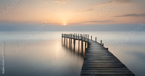 pier in the sunset © Nuan