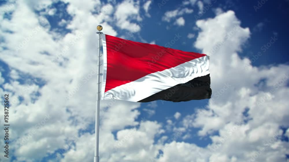 Sealand Principality of Realistic Waving 4k Sealand Principality of Realistic Waving 4k
