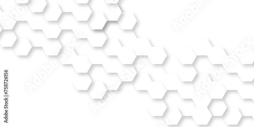 Abstract background with hexagons Abstract hexagon polygonal pattern background vector. seamless bright white abstract honeycomb background.  