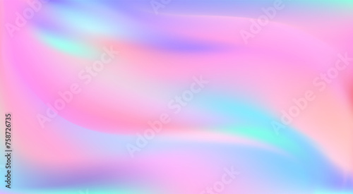 Holographic foil. Hologram texture. Pastel neon rainbow. Ultraviolet metallic paper. Template for presentation. Cover to web design. Abstract colorful gradient.