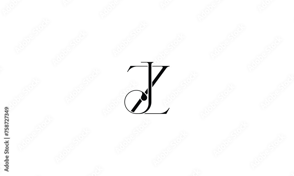 ZJ, JZ, Z, J, Abstract Letters Logo monogram ZJ, JZ, Z, J, Abstract Letters Logo monogram