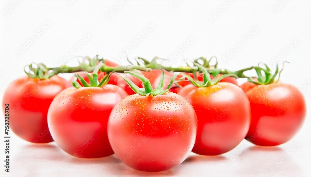 Group of fresh tomatoes on the white background Group of fresh tomatoes on the white background