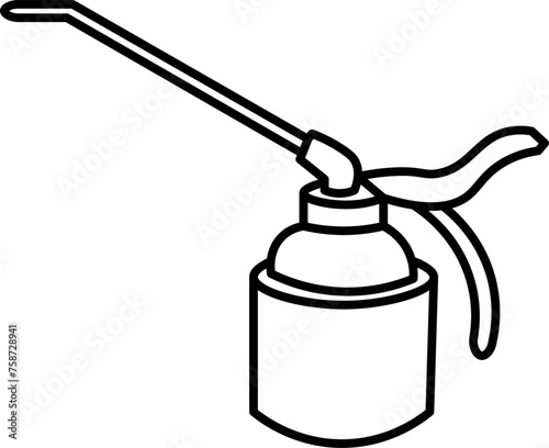 Oil Can Outline Illustration Vector