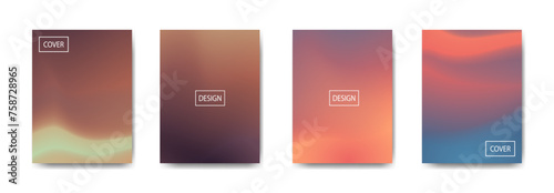 set of abstract background with beautiful gradation color, colorful background for poster flyer banner backdrop.vertical banner.cool fluid background vector illustration