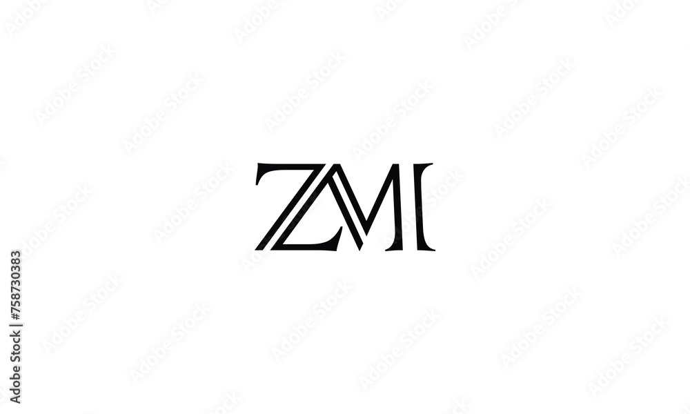 ZM, MZ, Z, M, Abstract letters Logo Monogram ZM, MZ, Z, M, Abstract letters Logo Monogram