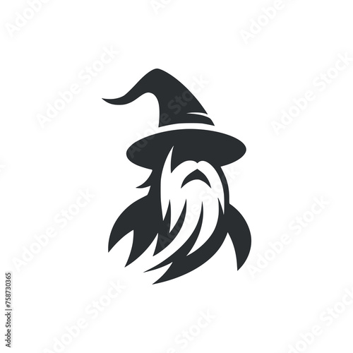 senior wizard logo vector illustration template design