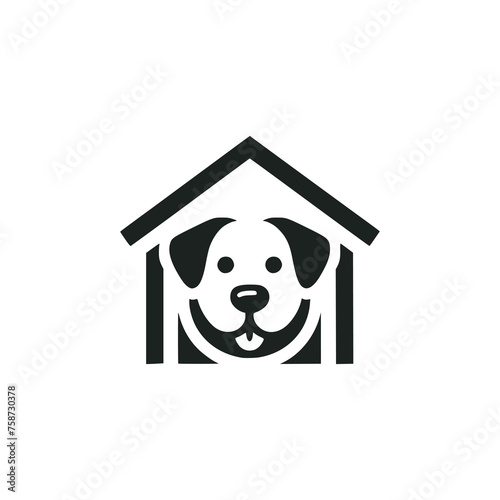 dog shelter logo vector illustration template design