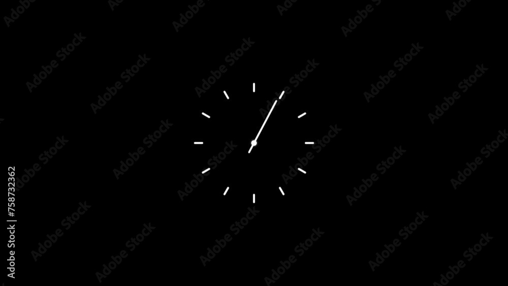 Abstract stopwatch analog clock icon animation. Abstract stopwatch analog clock icon animation.