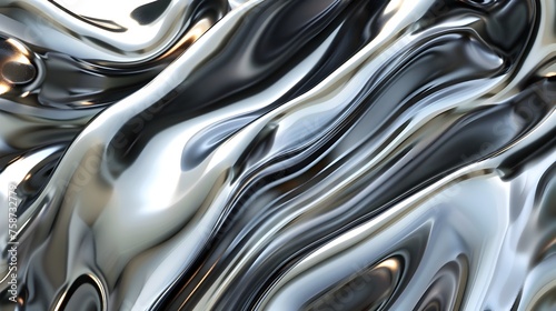 Sleek Chrome Textures: A Futuristic and Clean Design Aesthetic