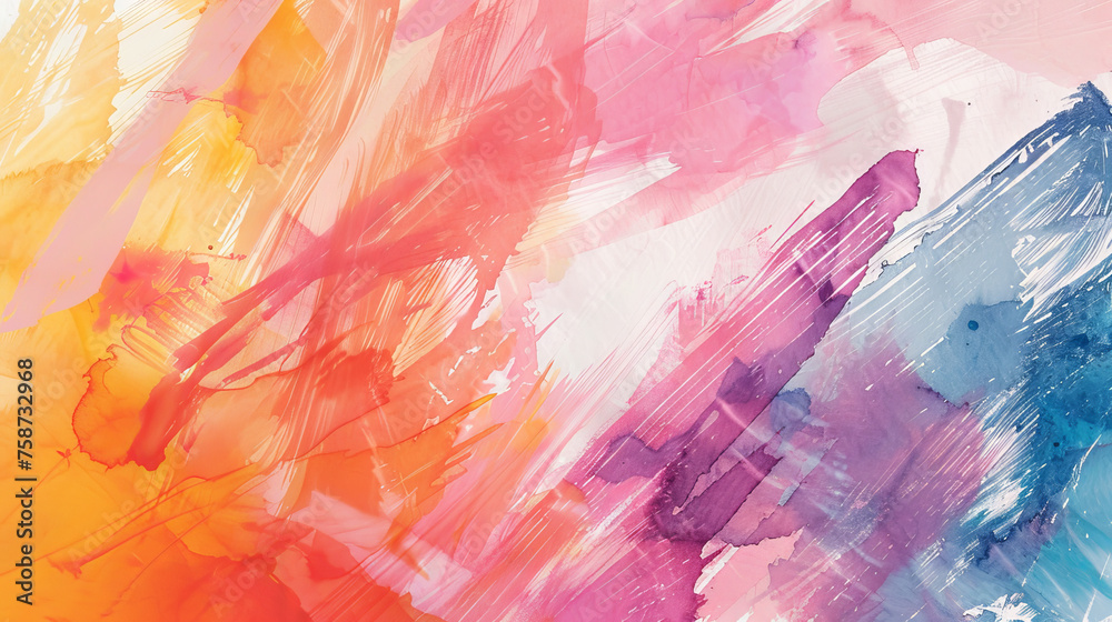Abstract Colorful Brush Strokes Art Background