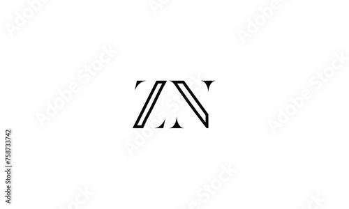ZN, NZ, Z, N, Abstract Letters Logo monogram