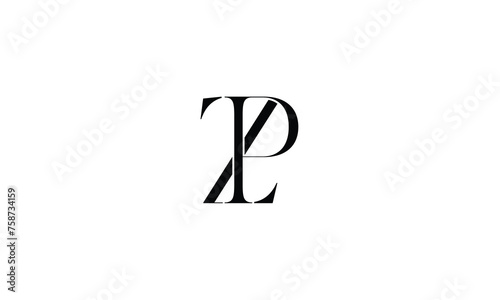 ZP, PZ, Z, P, Abstract Letters Logo Monogram