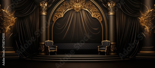 Luxurious interior background for web design.