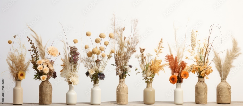 Creating sustainable floral arrangements with dried flowers.