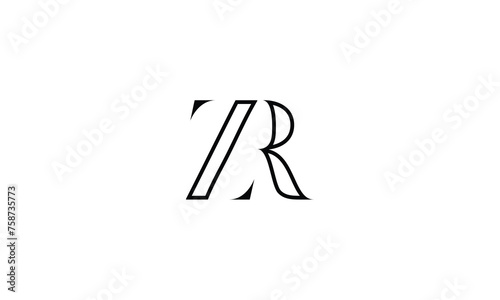 ZR, RZ, Z, R, Abstract Letters Logo monogram