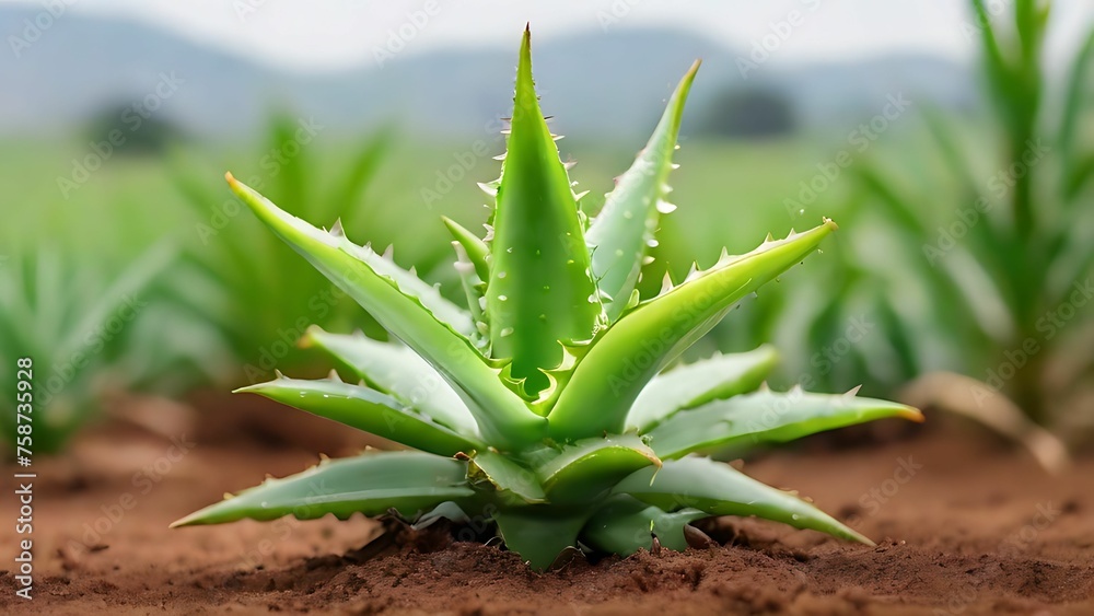 Close up of aloe vera in farm