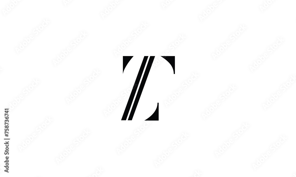 ZT, TZ, Z, T, Abstract Letters Logo Monogram ZT, TZ, Z, T, Abstract Letters Logo Monogram